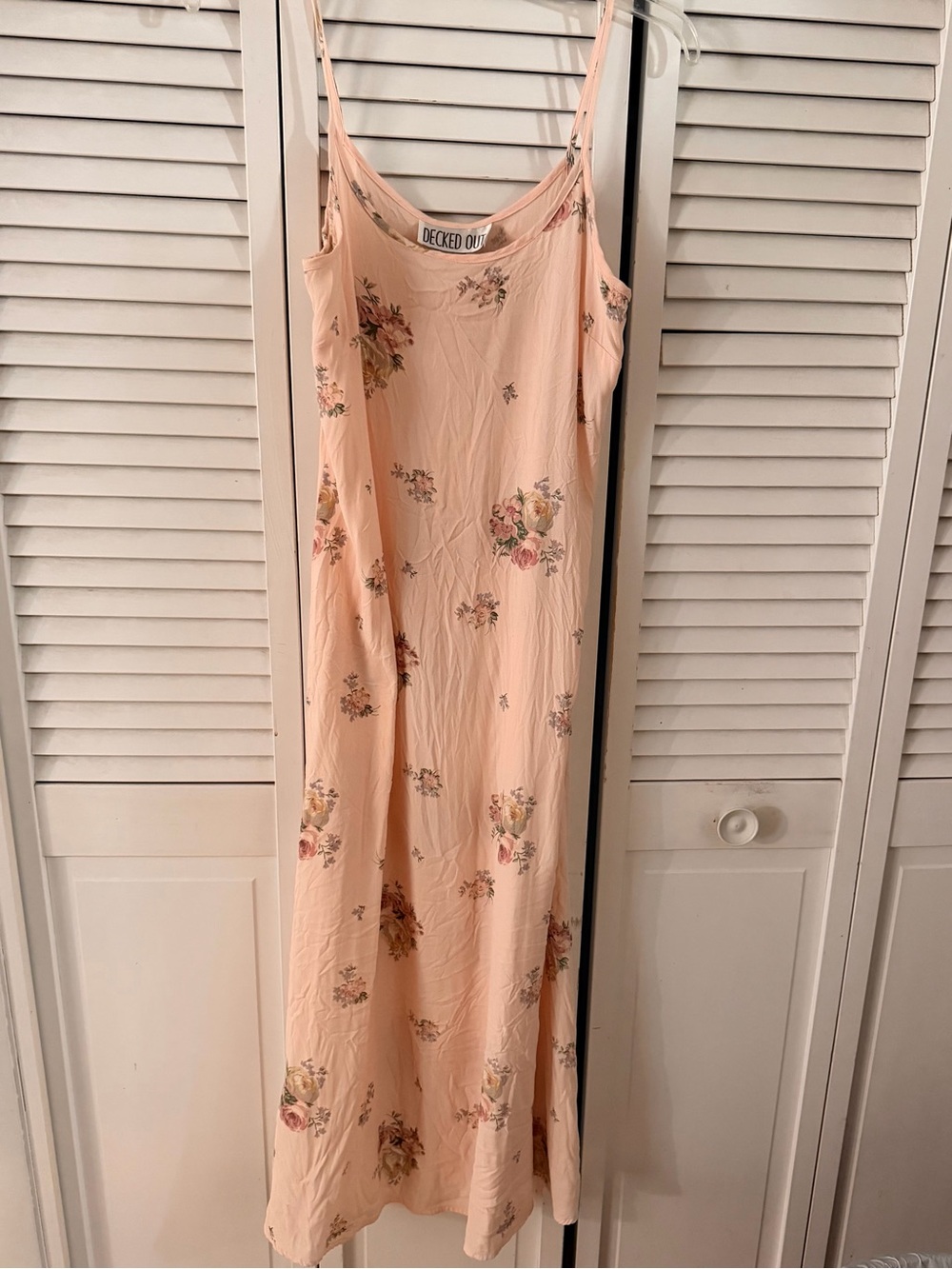 Peach Floral Slip Dress